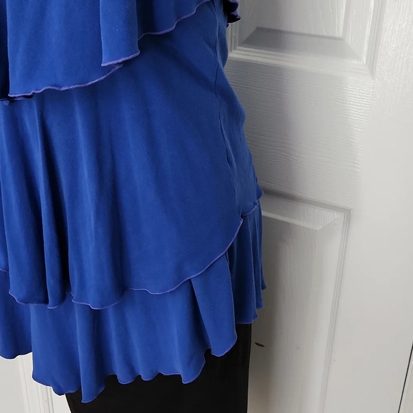 Moon Katz Royal Blue Layered Open Back Top - Picture 8 of 13